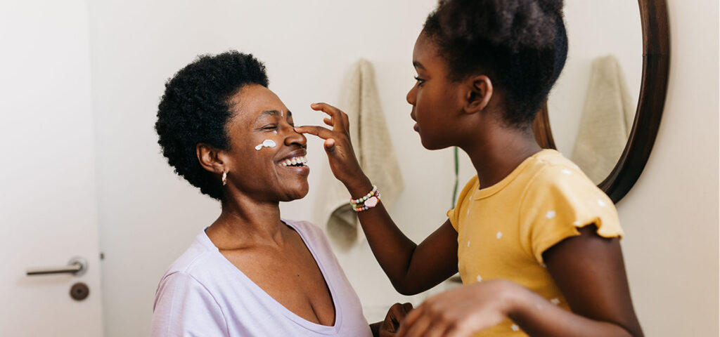 skin care - mother and child