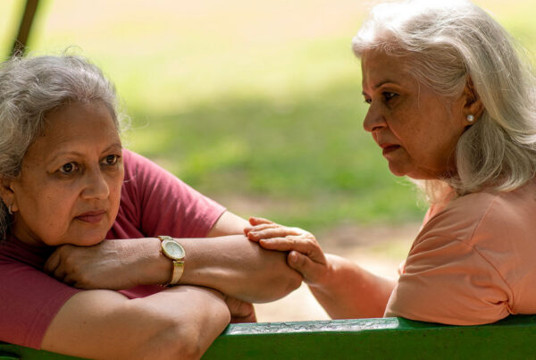 women discussing pelvic floor health