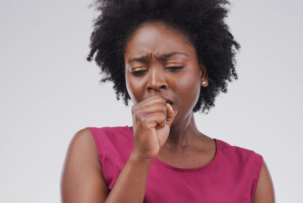 woman coughing